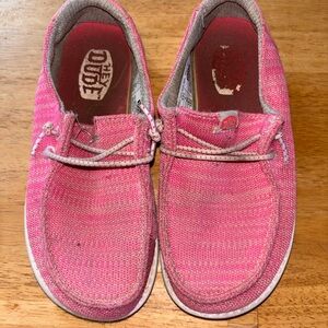 Hey Dude Fuchsia Knit Shoes